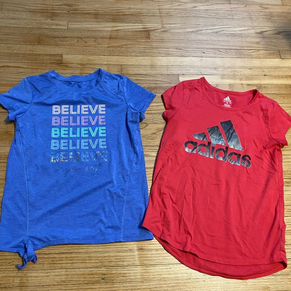 Adidas Girl 16 short sleeve Red Kids T-Shirt sporty lightweight